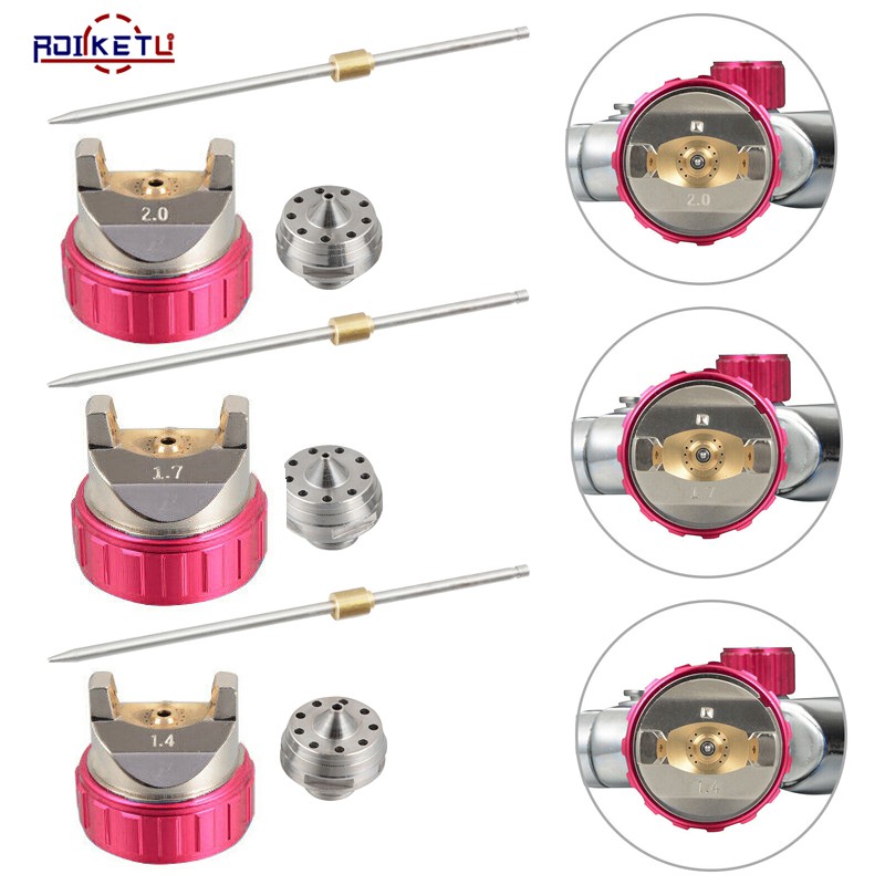 1.4/1.7/2.0mm Nozzle Gravity Pneumatic Air Paint Spay Gun G2008 Professional HVLP 600ML For Car Auto Repair Tool Painting Kit