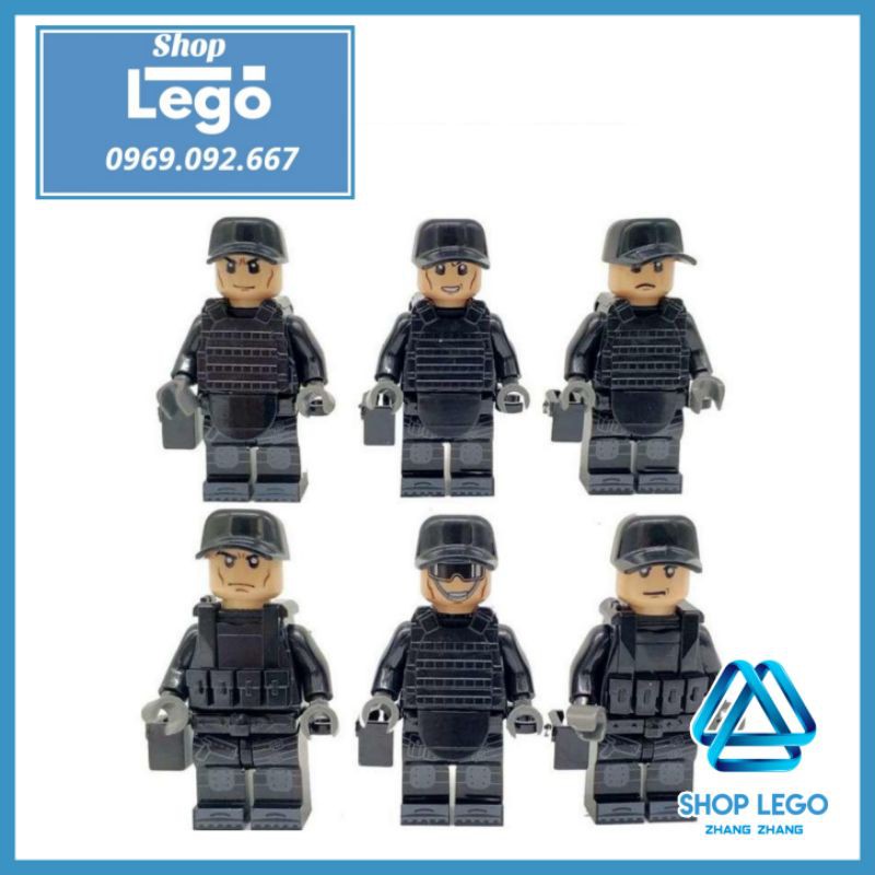 Xếp hình đặc nhiệm Swat phản ứng nhanh Lego Minifigures Dilong D8006