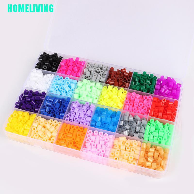 Set 24 Hạt Hama 5mm Làm Đồ Chơi Thủ Công 3D Cho Bé