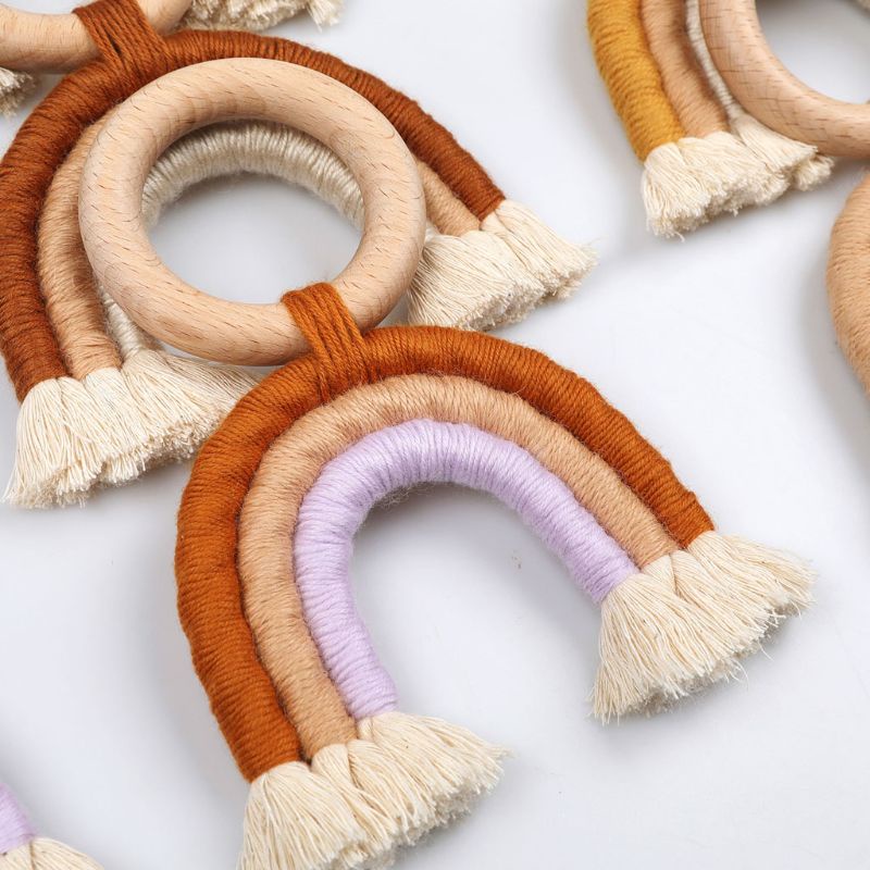 Vòng Cầu Vồng Đan Móc Treo Trang Trí Trung Tâm Cho Bé Sơ Sinh