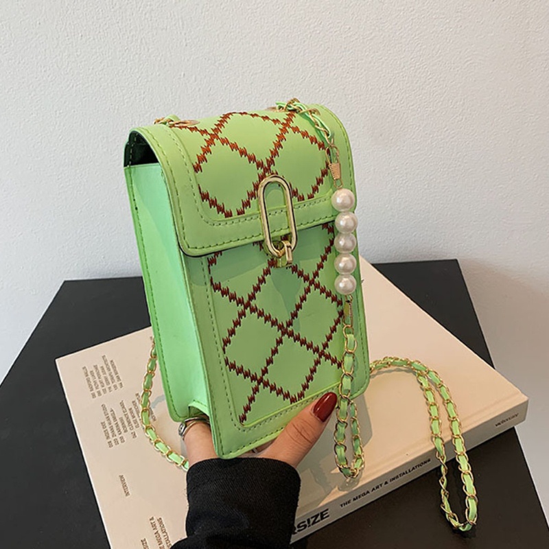 Túi Đeo Chéo Giả Da Dây Mắt Xích Thời Trang Nữ