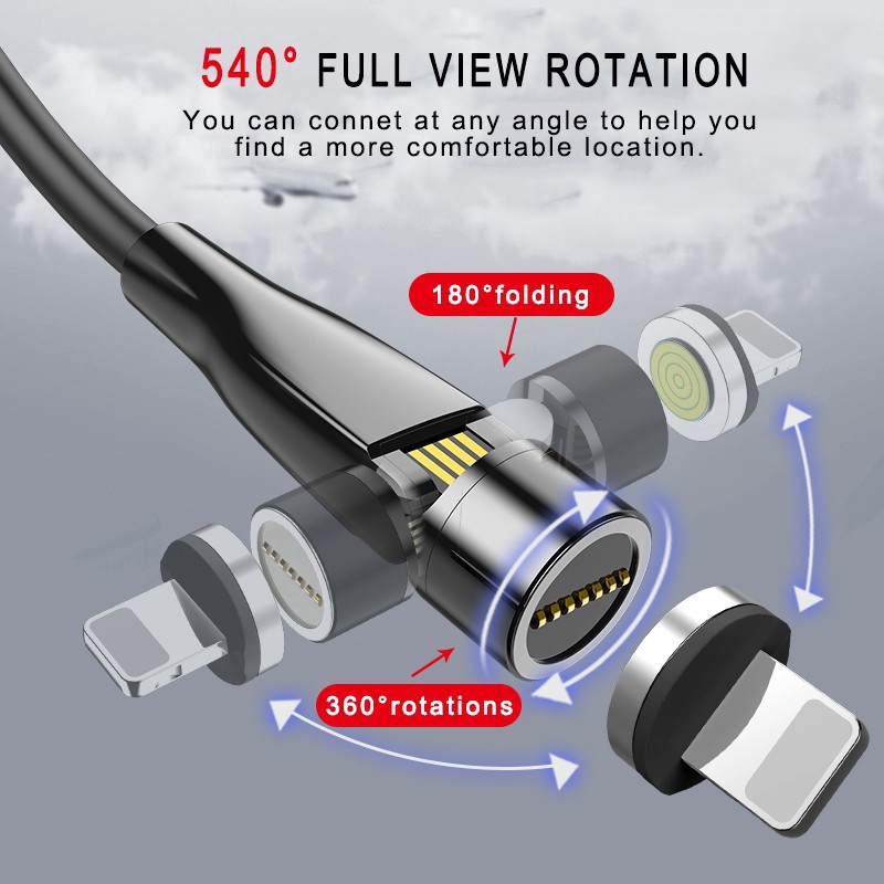 Dây Cáp Sạc USB 5A 540 Độ Xoay 540 Độ Chuyên Dụng
