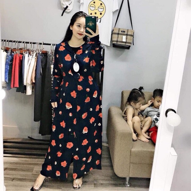 ✻✘Áo lanh NHUNG thân dài dáng xoè | BigBuy360 - bigbuy360.vn