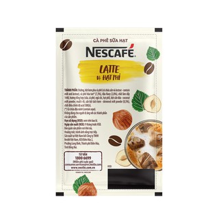Cà phê hòa tan NESCAFÉ Latte Sữa Hạt Vị Hạt Phỉ (Hộp 10 gói x 24g)