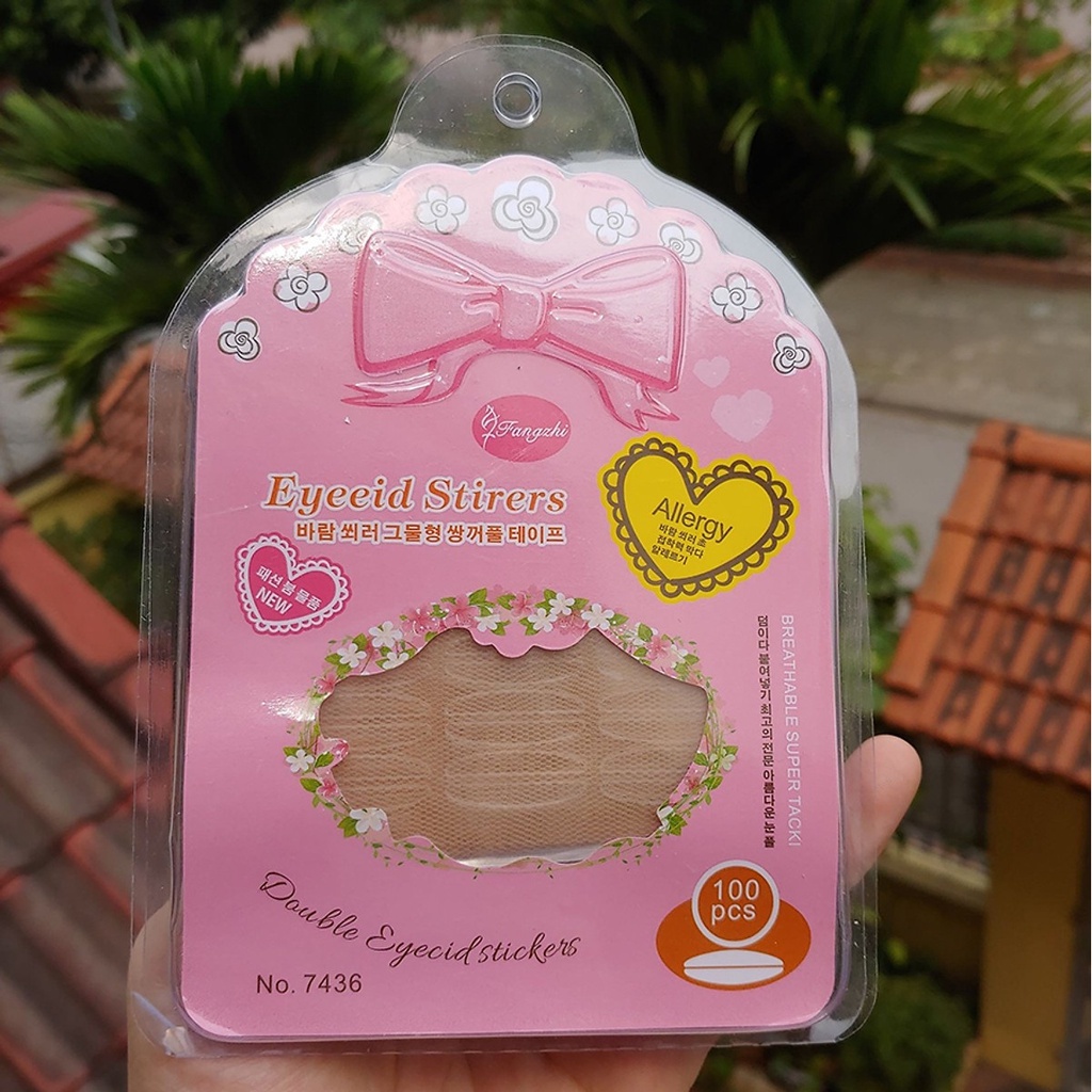 Miếng dán kích mí lưới Keli Allergy Double Eyelid Stickers  kèm keo dán