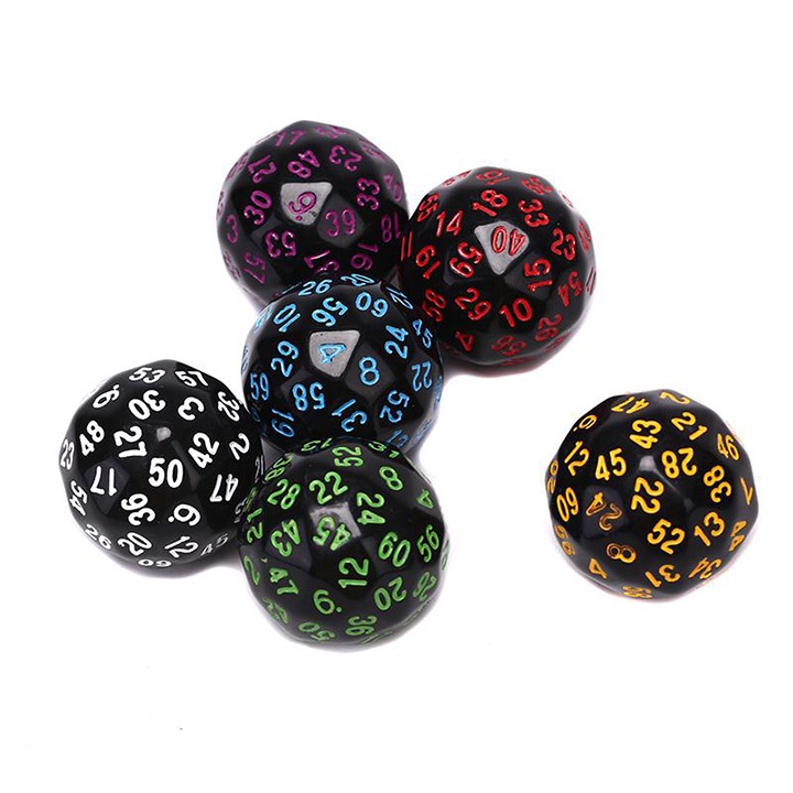 Viên xúc xắc 60 mặt chơi nhiều game size 35mm