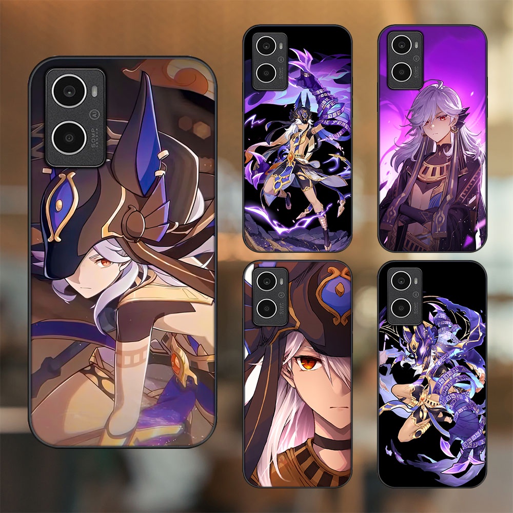 Ốp lưng Oppo A96 4G viền đen in hình Cyno Genshin Impact