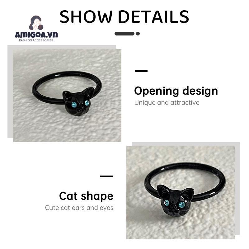 ✨✨Nhẫn Hình Mèo Đen Phong Cách Hàn Quốc Dành Cho Nữ
