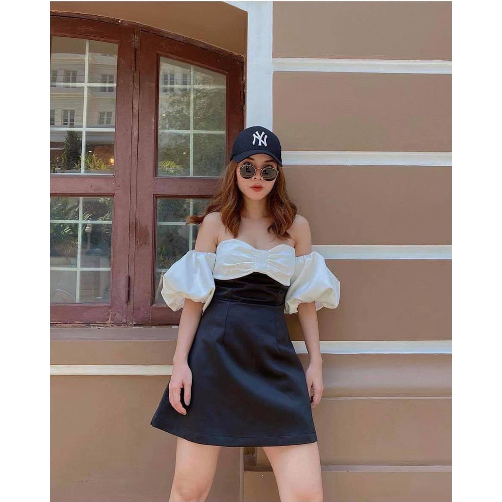 ĐẦM RỚT VAI CÁCH ĐIỆU NƠ NGỰC - SY DRESS | BigBuy360 - bigbuy360.vn
