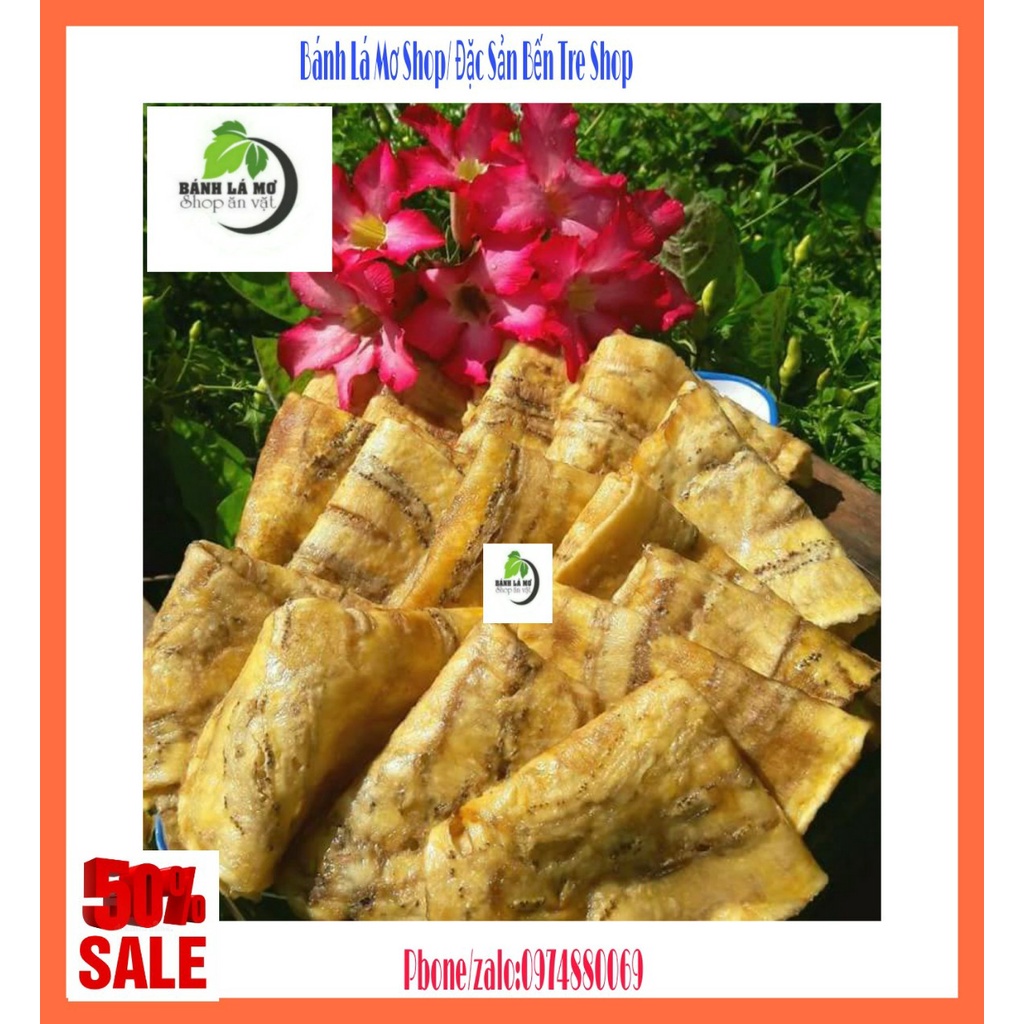 { Món Ngon} 500GR Chuối Xiêm Ép Dẻo Phơi Khô - BÁNH LÁ MƠ SHOP