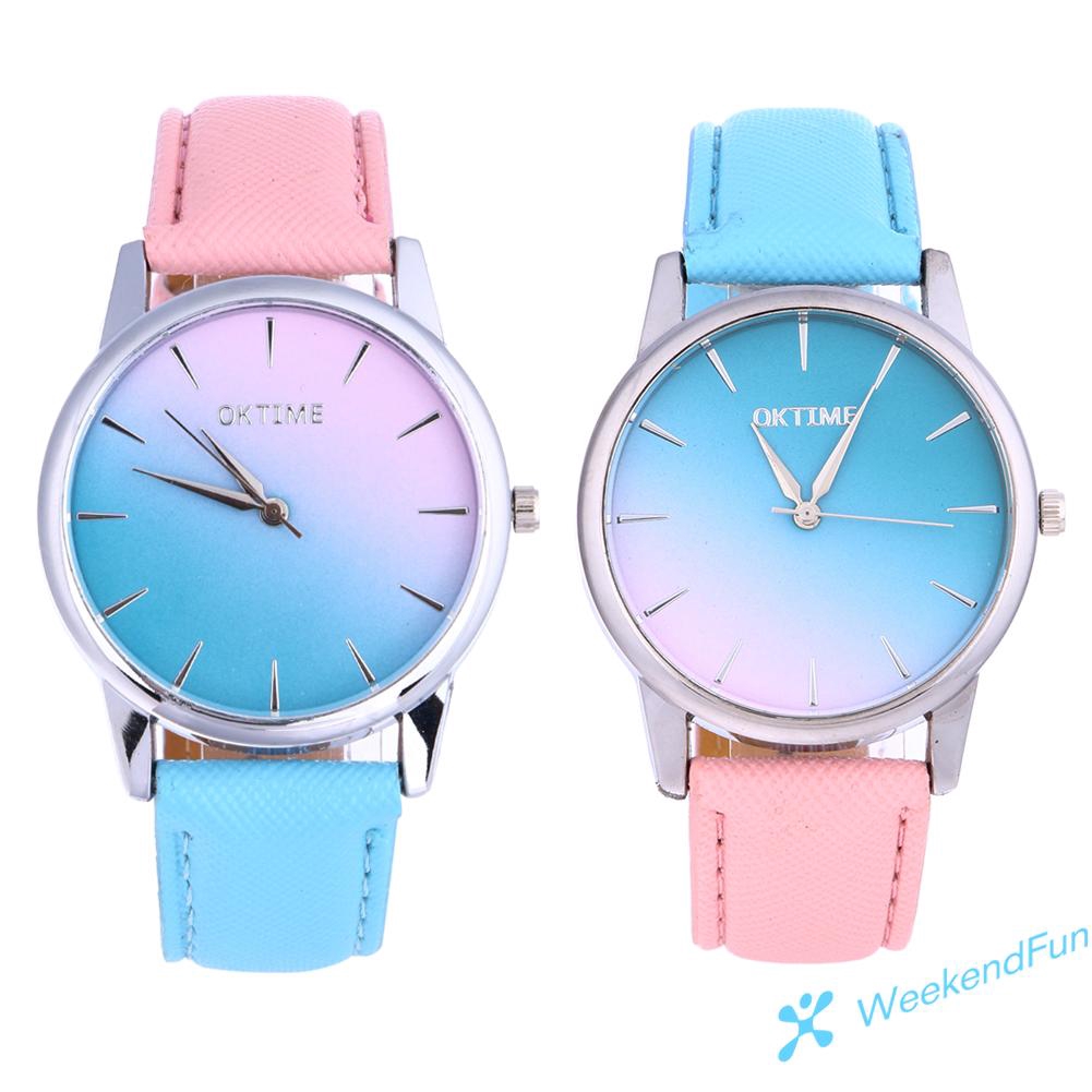 Đồng Hồ Nữ Dây Da 2 Màu