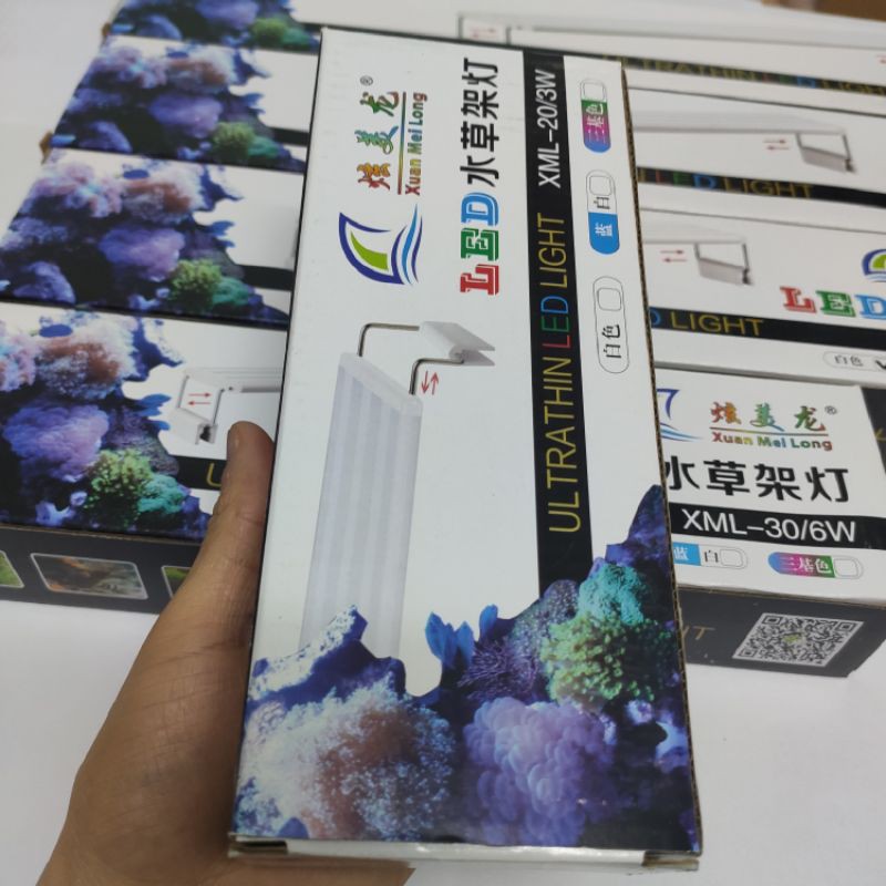 Đèn Led thủy sinh XML 3 chế độ sáng cho bể 20cm 30cm 40cm 50cm 60cm