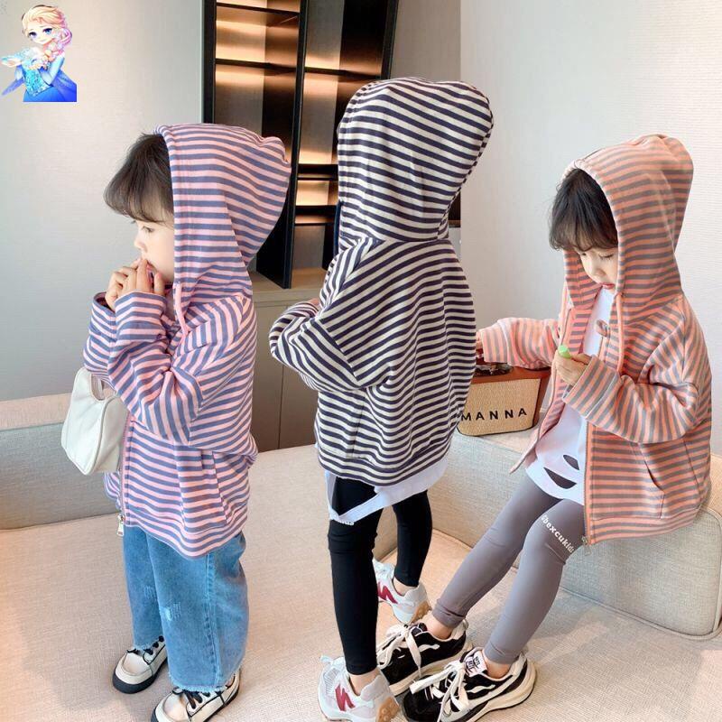 Áo Khoác Mỏng Có Mũ Trùm Thời Trang Xuân Thu Dành Cho Bé Gái 2021