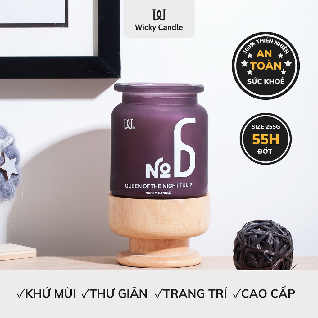 Wicky Candle - Nến Thơm No6: QUEEN OF THE NIGHT TULIP 9oz