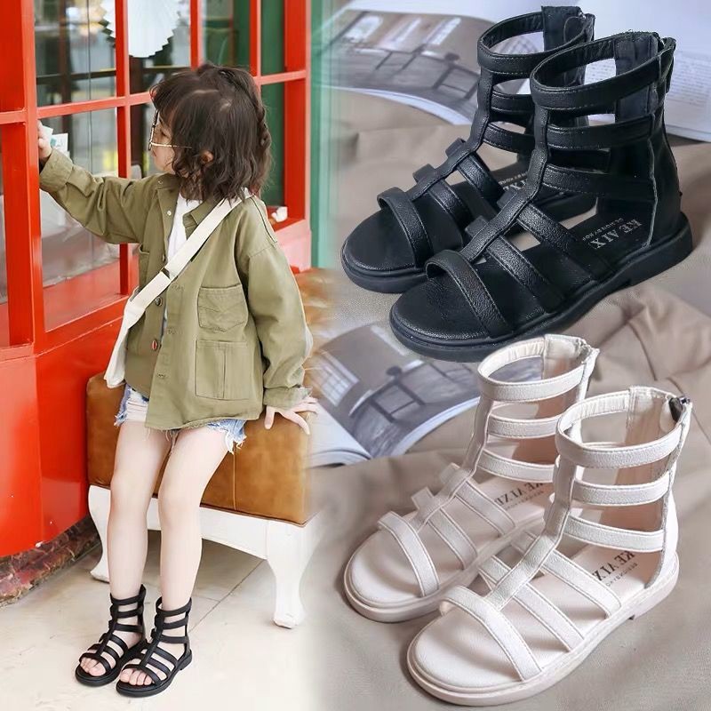 giày trẻ em nữ mẫu xuân hè Girls Sandals 2021 Summer New Fashion Giày công chúa đế mềm dành cho trẻ em La Mã chống trượ