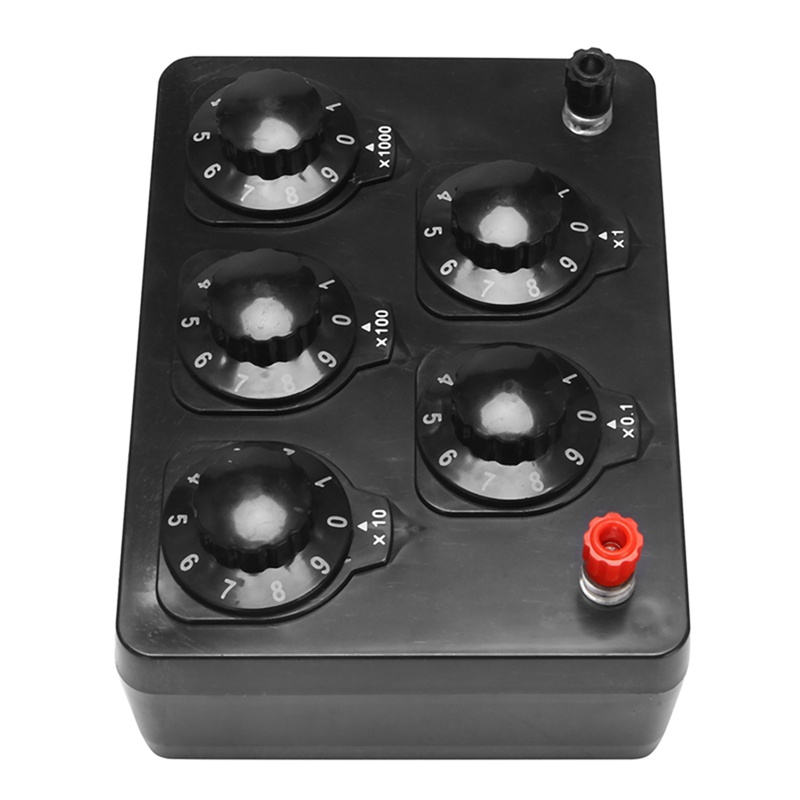 Hộp Điện Trở Kháng Điện Trở 0-9999.9 Ohm Màu Đen Cho Thiết Bị Thí Nghiệm Vật Lý
