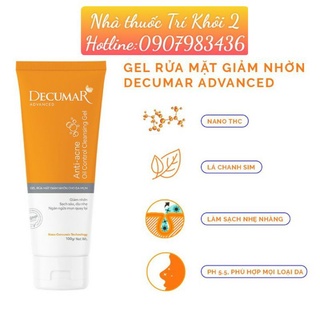 Gel rữa mặt Decumar Avanced giảm nhờn - Túyp 50 g