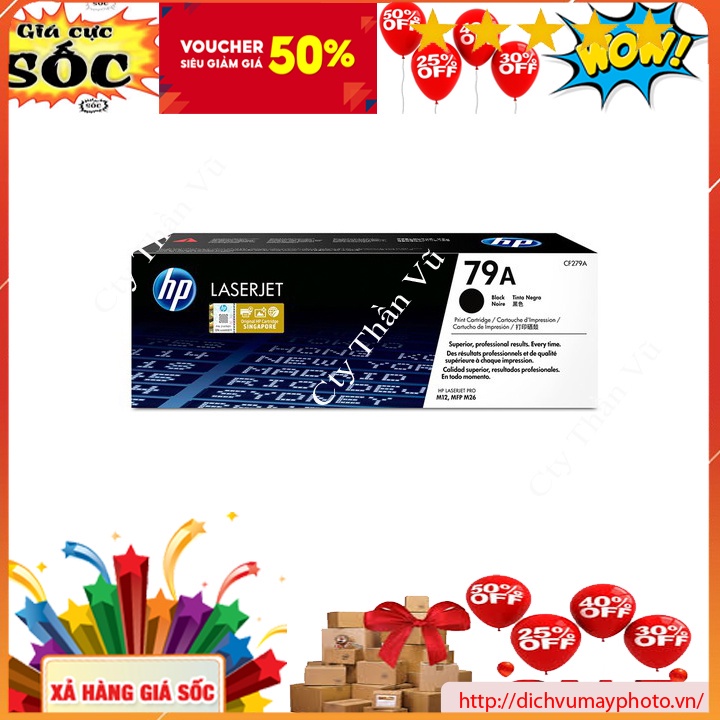 Hộp mực HP 79A dùng cho máy in HP12A 12W 26A 26NW bản in sắc nét kholinhkienmayin