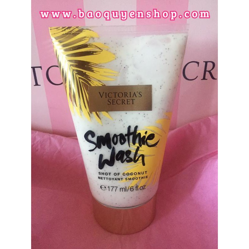 Sữa tắm chứa hạt tẩy tế bào da chết Victoria's Secret - Shot of Coconut - Smoothie Wash 177mL