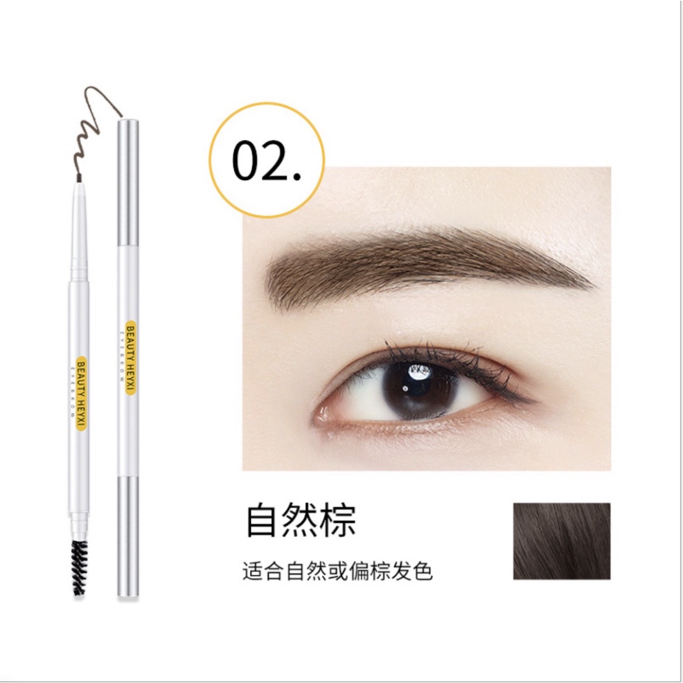 Chì kẻ mày 2 đầu nét mảnh HEYXI Verythin Eyebrow Pencil HCKM1 | BigBuy360 - bigbuy360.vn