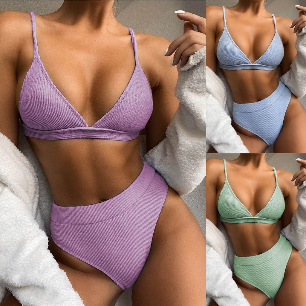 [Mã FACBGO245 giảm 10K đơn bất kì] Bộ bikini tích hợp đệm nâng ngực kiểu dáng gợi cảm dành cho nữ