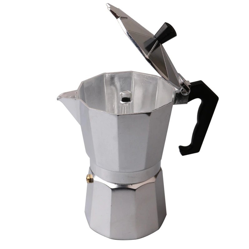 Ấm Moka Pot pha cà phê kiểu Ý 2 cup - 3cup - 6cup + bếp điện 500W