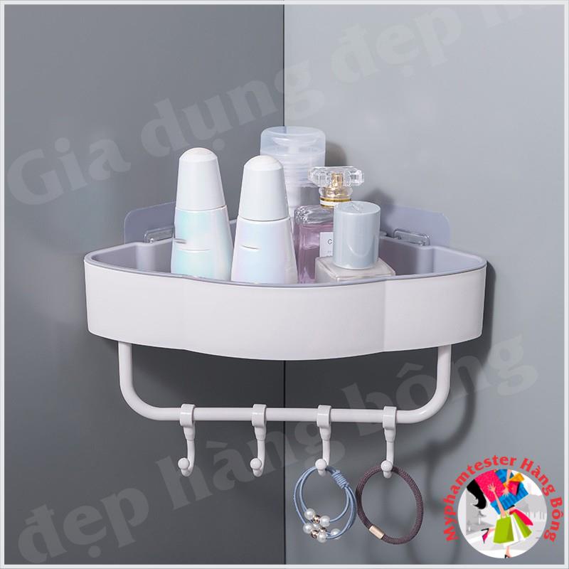 (SIÊU RẺ) Kệ góc treo đồ 2 lớp màu dán cường lực siêu chắc