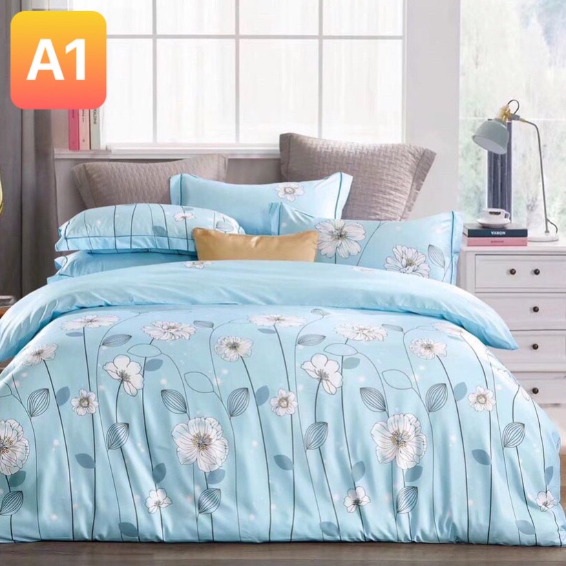 Bộ drap gối Tencel vải nhập Hàn Quốc đỉnh cao mát , mềm mại { drap và 3 áo gối} HOẶC ga lẻ
