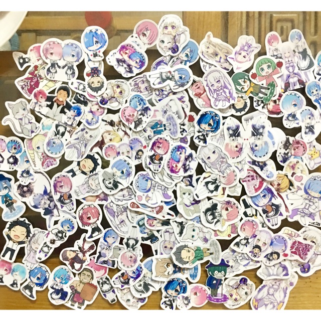 Sticker RAMREM có đề can bóc dán combo 20-50 cái khác nhau ngẫu nhiên