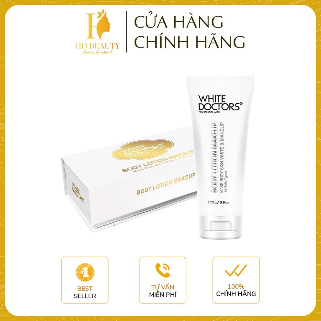 Kem chống nắng trang điểm toàn thân White Doctors Body Lotion Makeup dưỡng trắng 170g