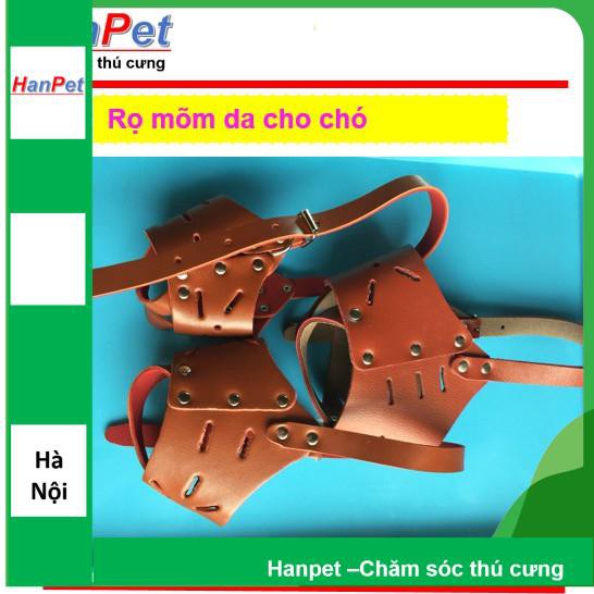 Rọ mõm chó chất liệu da xịn cho chó (3 size ) (hanpet 375)