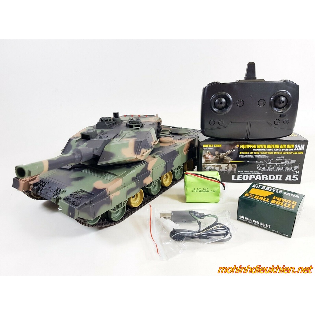 XE TĂNG  MÔ HÌNH ĐIỀU KHIỂN LEOPARD 2A5 TỈ LỆ 1/24