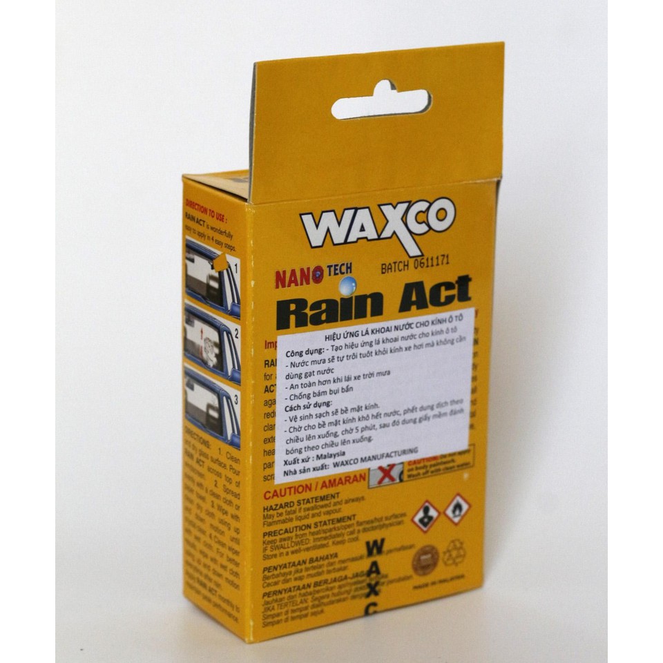 Dung dịch chống bám nước mưa Waxco - N1109182