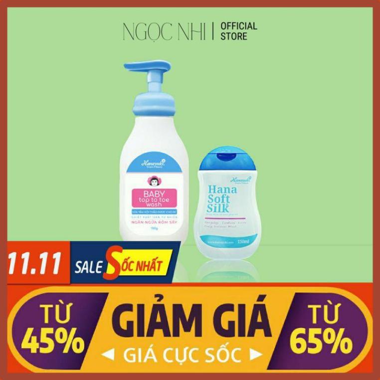 Bộ Đôi Sữa Tắm &amp; Dung Dịch Vệ Sinh Hanayuki [Chính Hãng 100%]