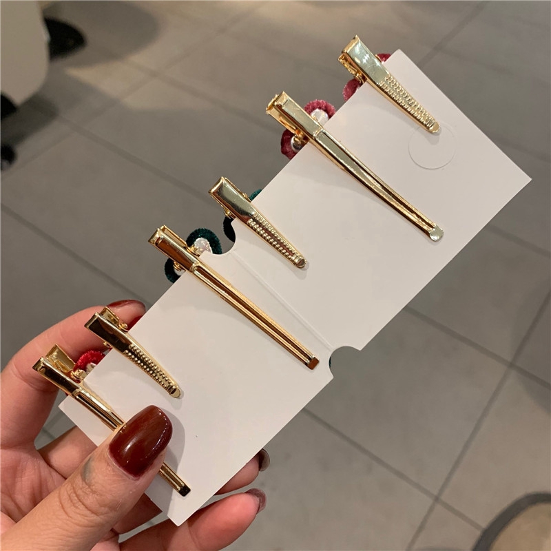 Set 2 kẹp tóc hình trái tim màu sắc ngọt ngào phong cách cổ điển