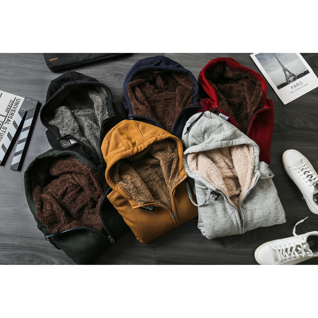 Áo khoác nỉ lót lông trong cho nam | BigBuy360 - bigbuy360.vn