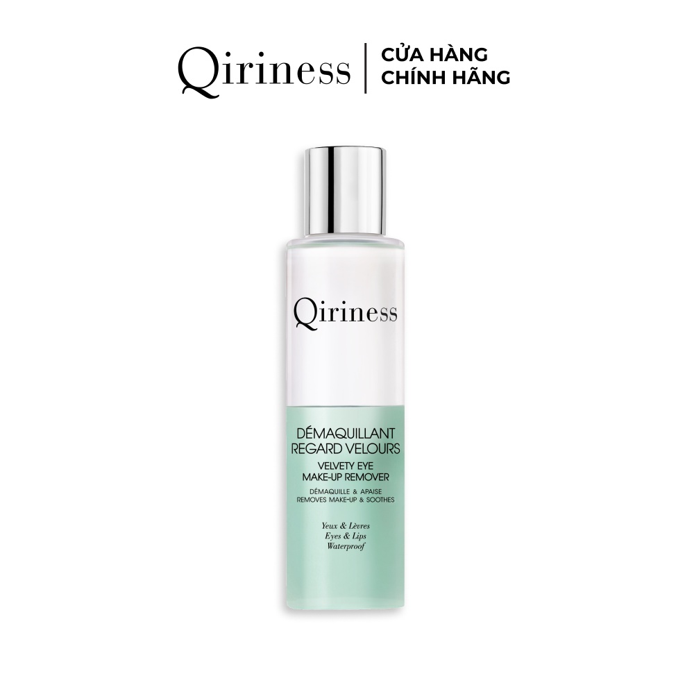 Nước tẩy trang 2 lớp chuyên dụng cho mắt và môi Qiriness Velvety Eye Make-up Remover 125ml