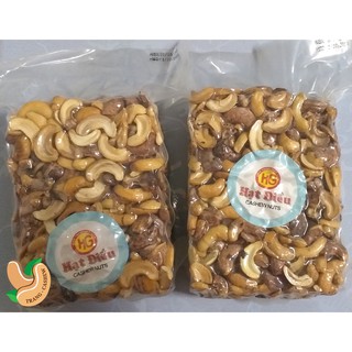 Combo 1kg - Hạt điều bể vỏ lụa rang muối (EP1000)