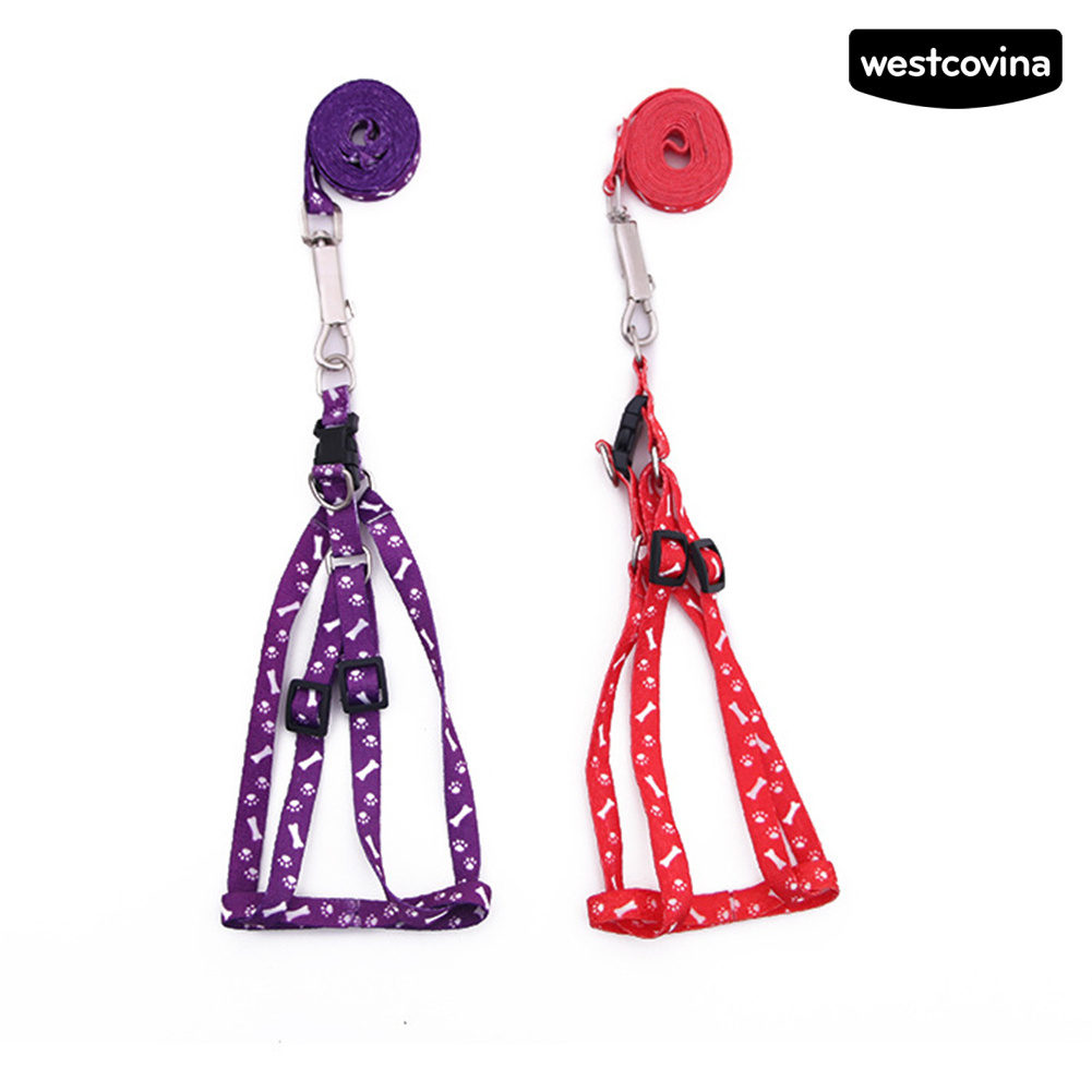 Dây Dắt Thú Cưng In Họa Tiết Xương Có Thể Điều Chỉnh