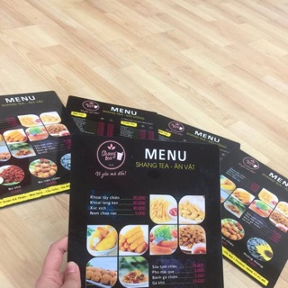 In menu nhựa, siêu bền không phai màu