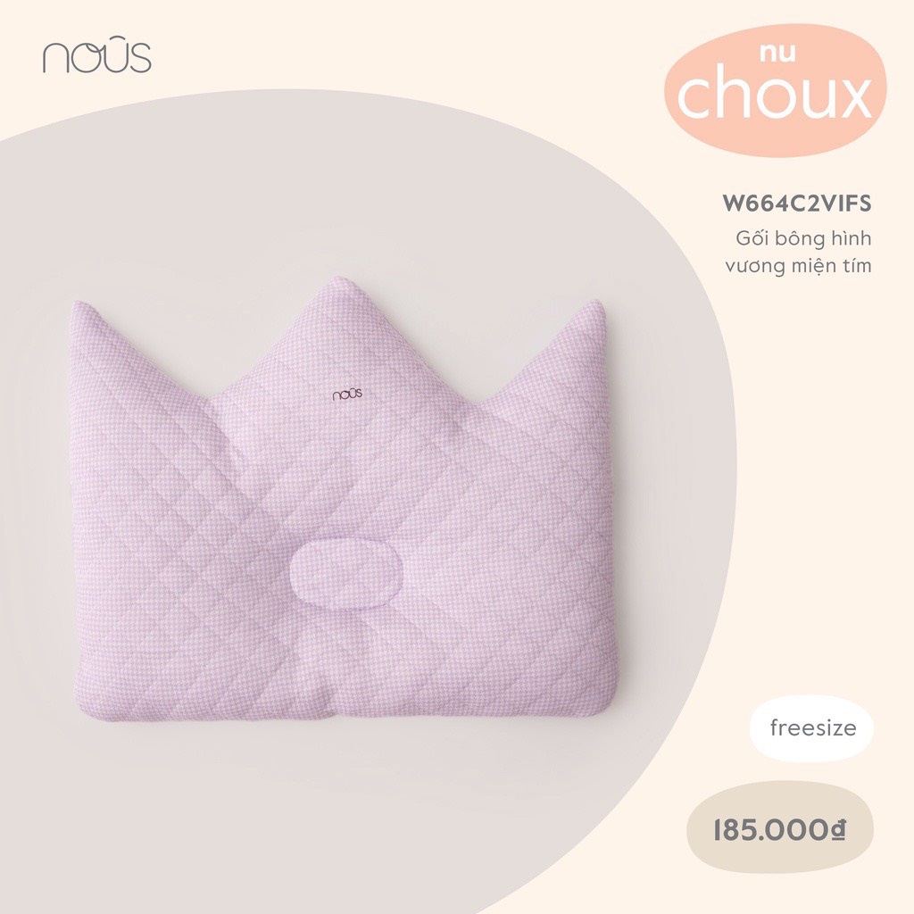 Gối sơ sinh NOUS hình thù ngộ nghĩnh gối bông mềm freesize 0-24M