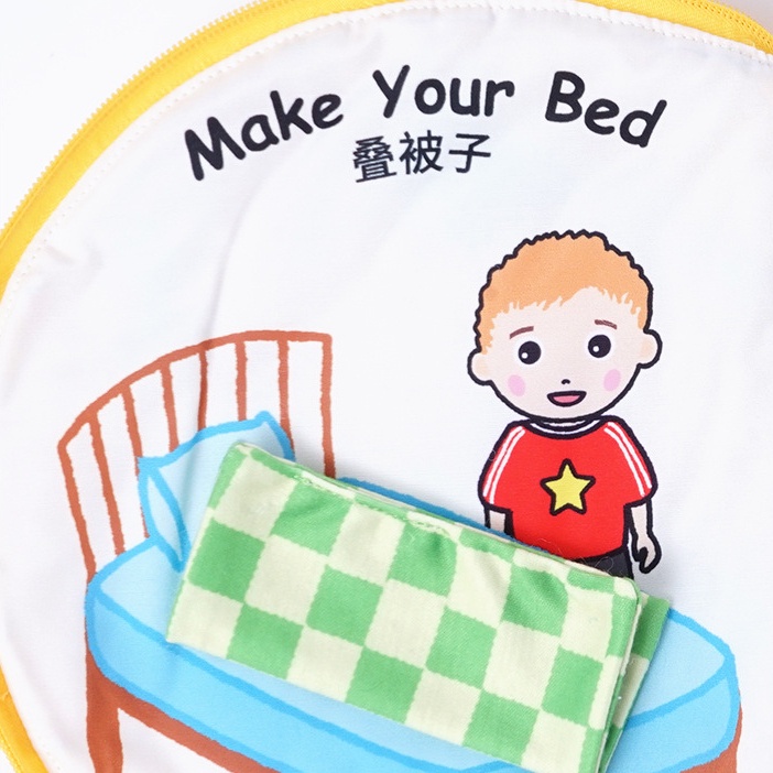 JOLLYBABY Sách vải mềm hình hoạt hình cho bé sơ sinh