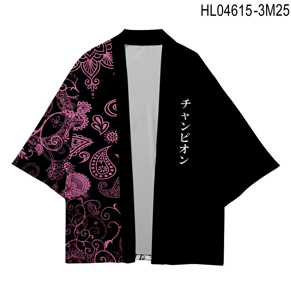 Áo Choàng Kimono In Họa Tiết Gợn Sóng 3D Thời Trang Nhật Bản Dành Cho Nam Nữ