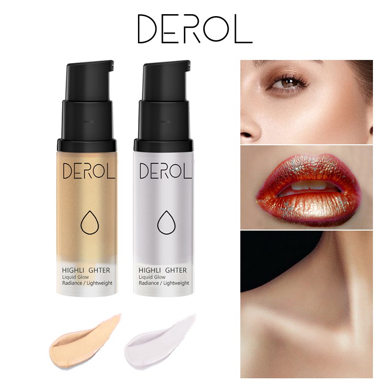 DEROL Sửa chữa Highlighter Làm sáng Da mặt Luminous Liquid huỳnh quang Highlighter ba chiều cho khuôn mặt Cơ thể mắt | BigBuy360 - bigbuy360.vn