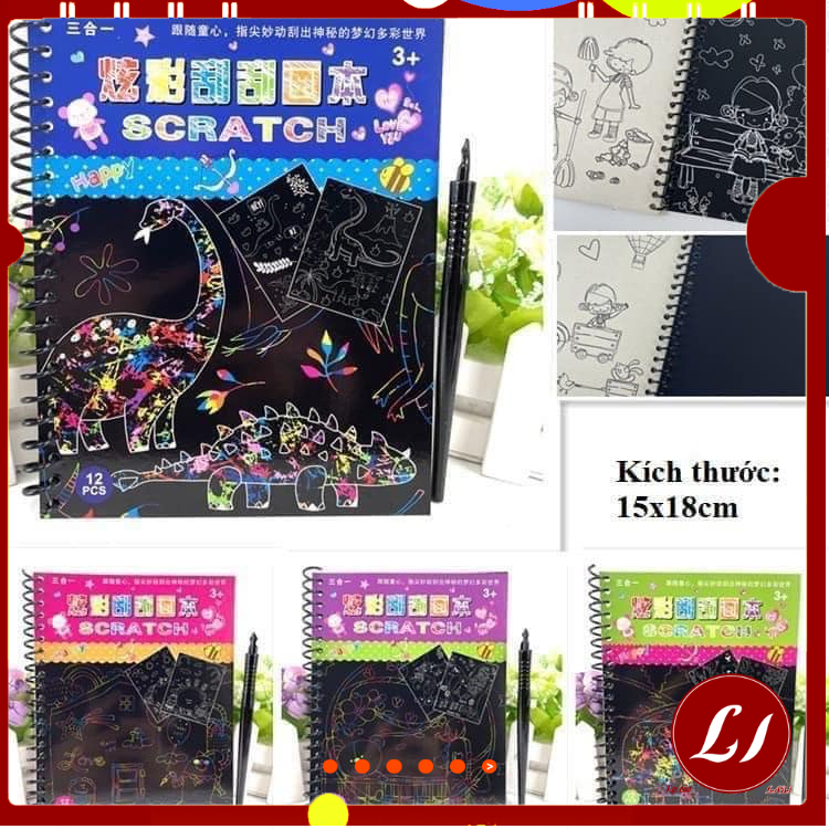 Tranh cạo ma thuật Scratch ĐEN tạo ra những hình ảnh đa màu
