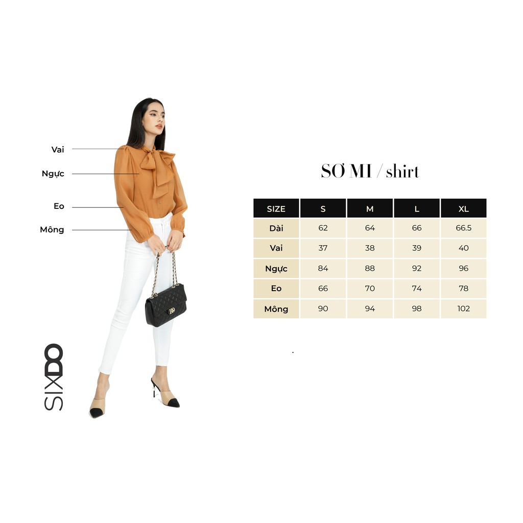[Nhập SIXDO100K giảm 100K đơn từ 999k] Áo không tay nữ SIXDO Camellia Chiffon Shirt 6TN049 | BigBuy360 - bigbuy360.vn