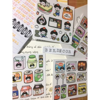 Sticker Cô Bé Bánh Kẹo |bee.decor|*mô tả*