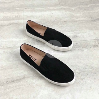 ( ảnh thật ) Slip on da lộn kẻ gót