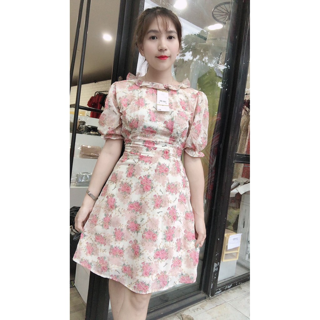 Đầm hoa tiểu thư cao cấp ❤️FREESHIP❤️đầm ren hoa thiết kế nhiều màu chất siêu mát, có lót
