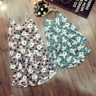 Bộ ngủ cotton hoạ tiết cute